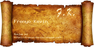 Frenyo Kevin névjegykártya