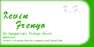 kevin frenyo business card